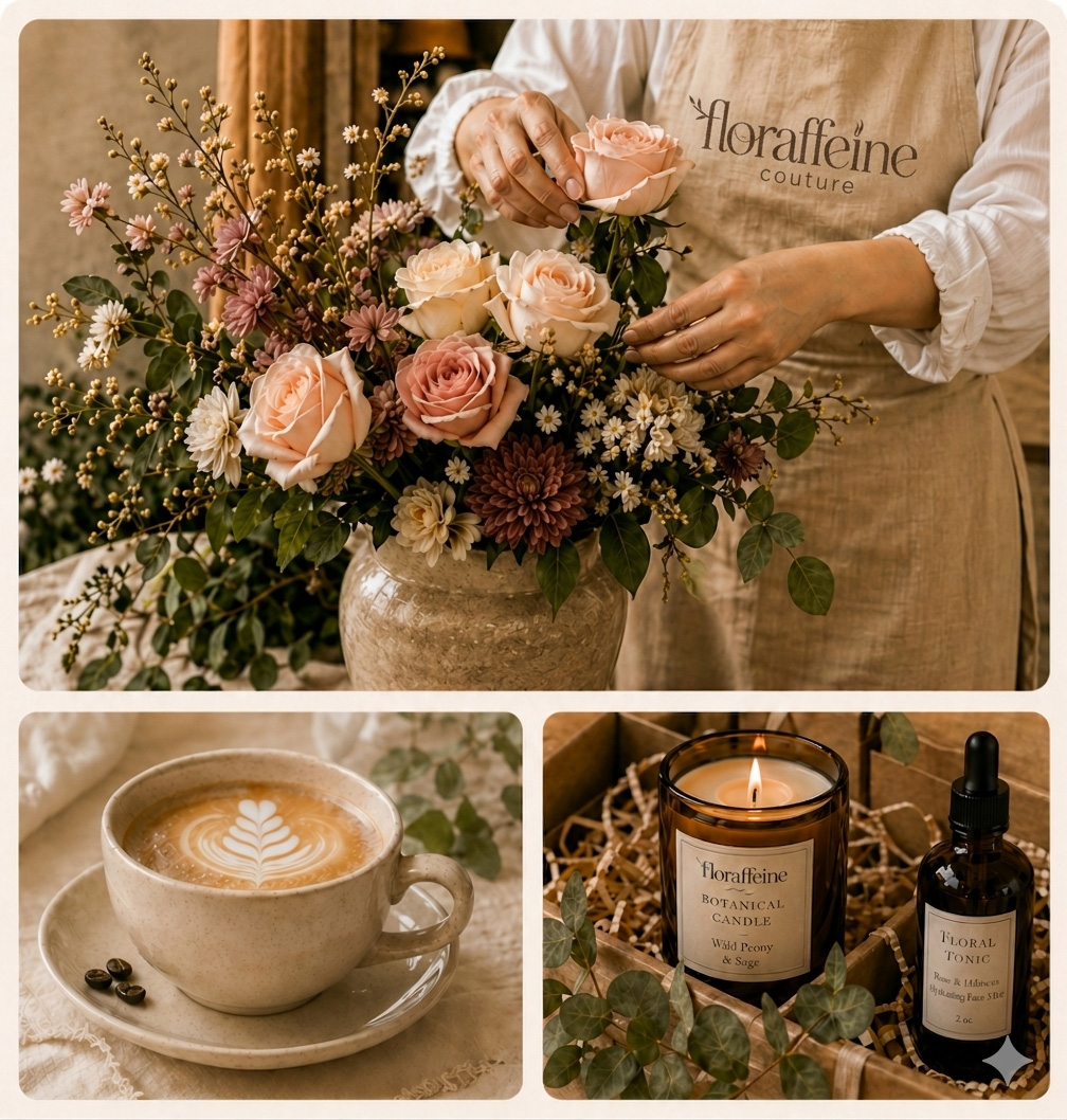 Colaj Floraffeine Boutique cu flori, cafea, produse locale și experiențe creative