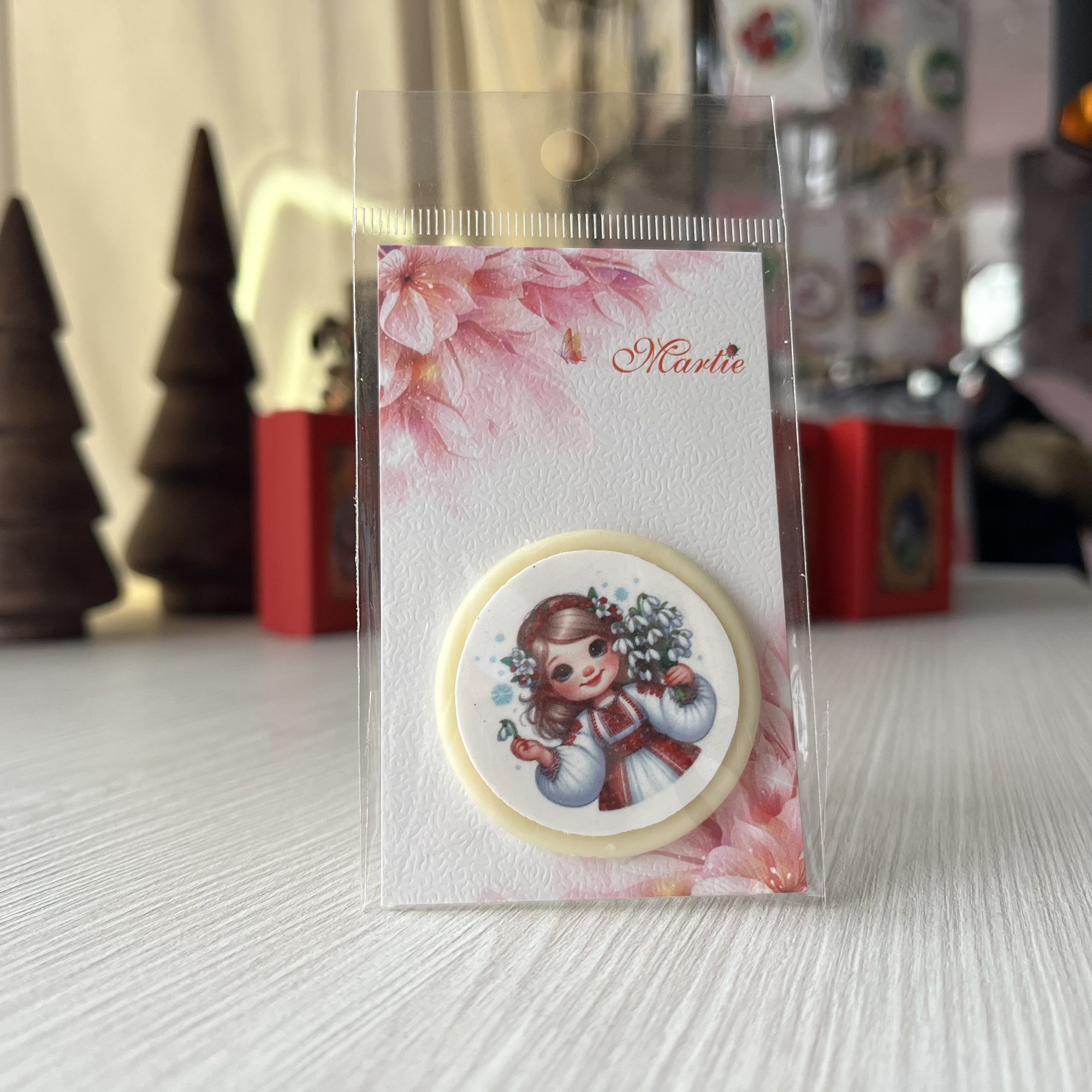 Mărțișor dulce din ciocolată „Primăvara în dar”