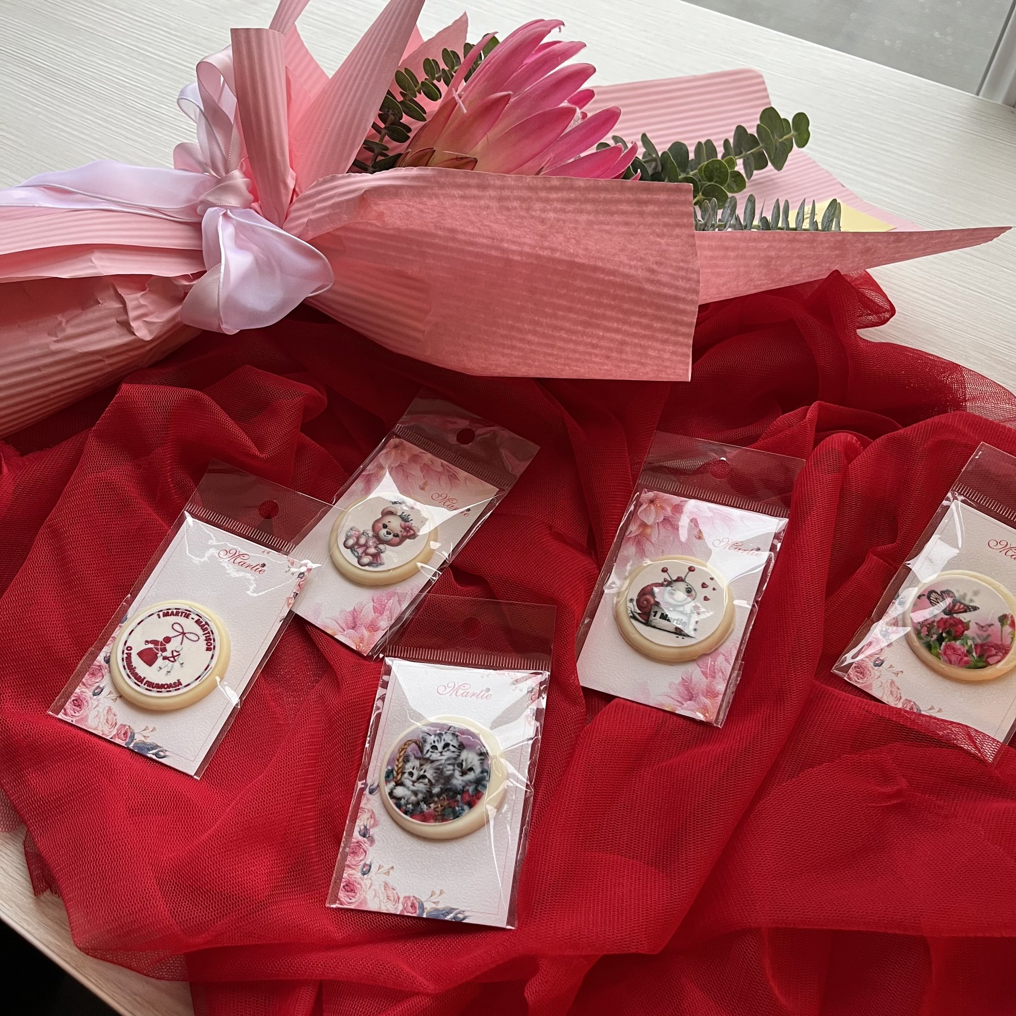 Mărțișor dulce din ciocolată „Primăvara în dar” - imagine 3