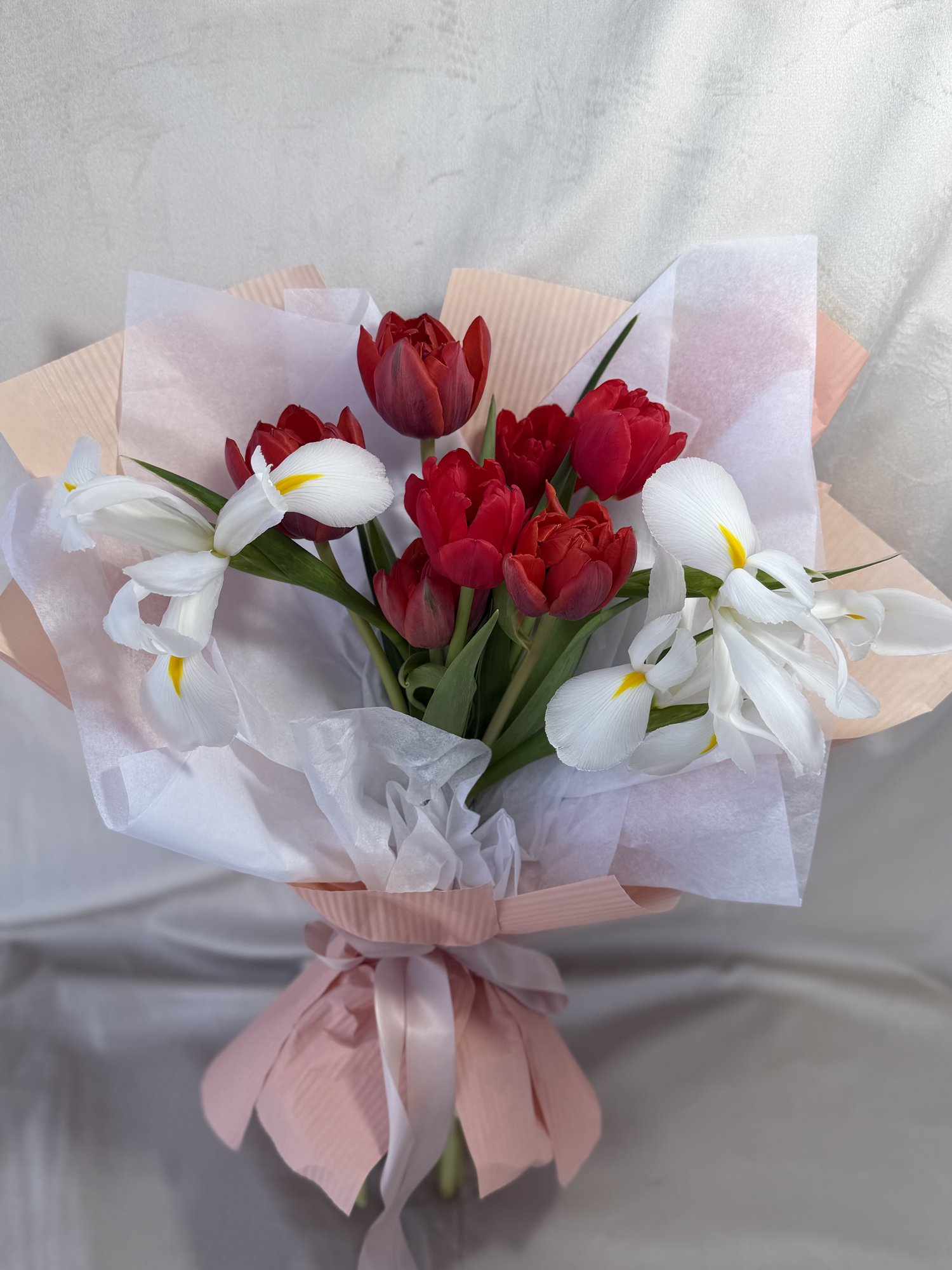 Scarlet Iris Bouquet