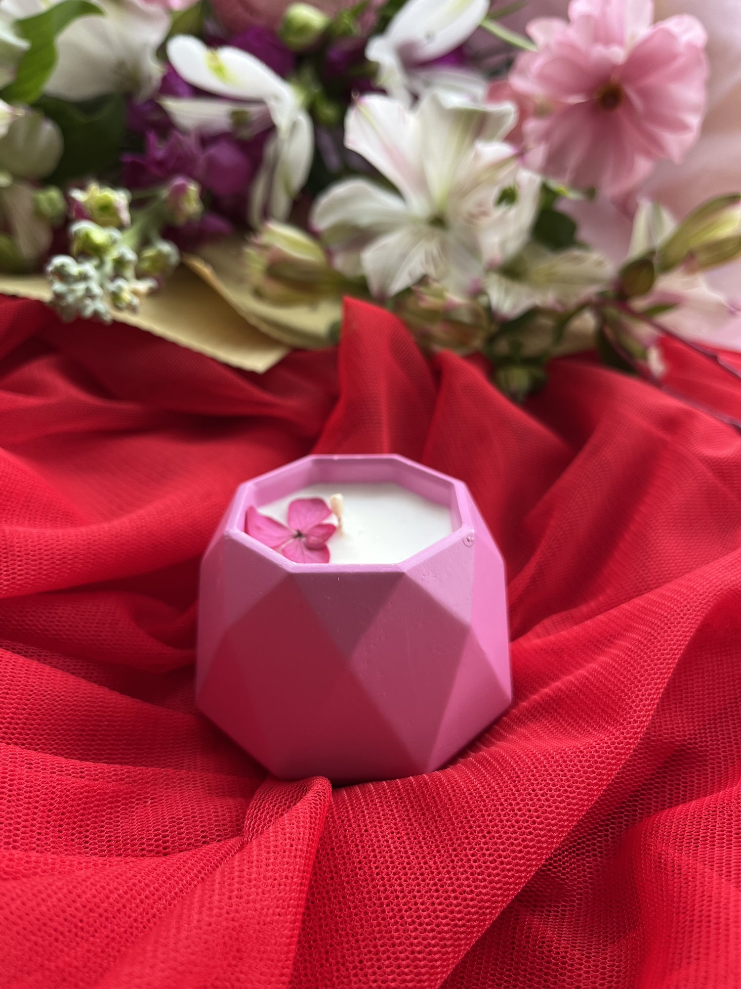 Lumânare florală „Golden Bloom Essence” - imagine 4