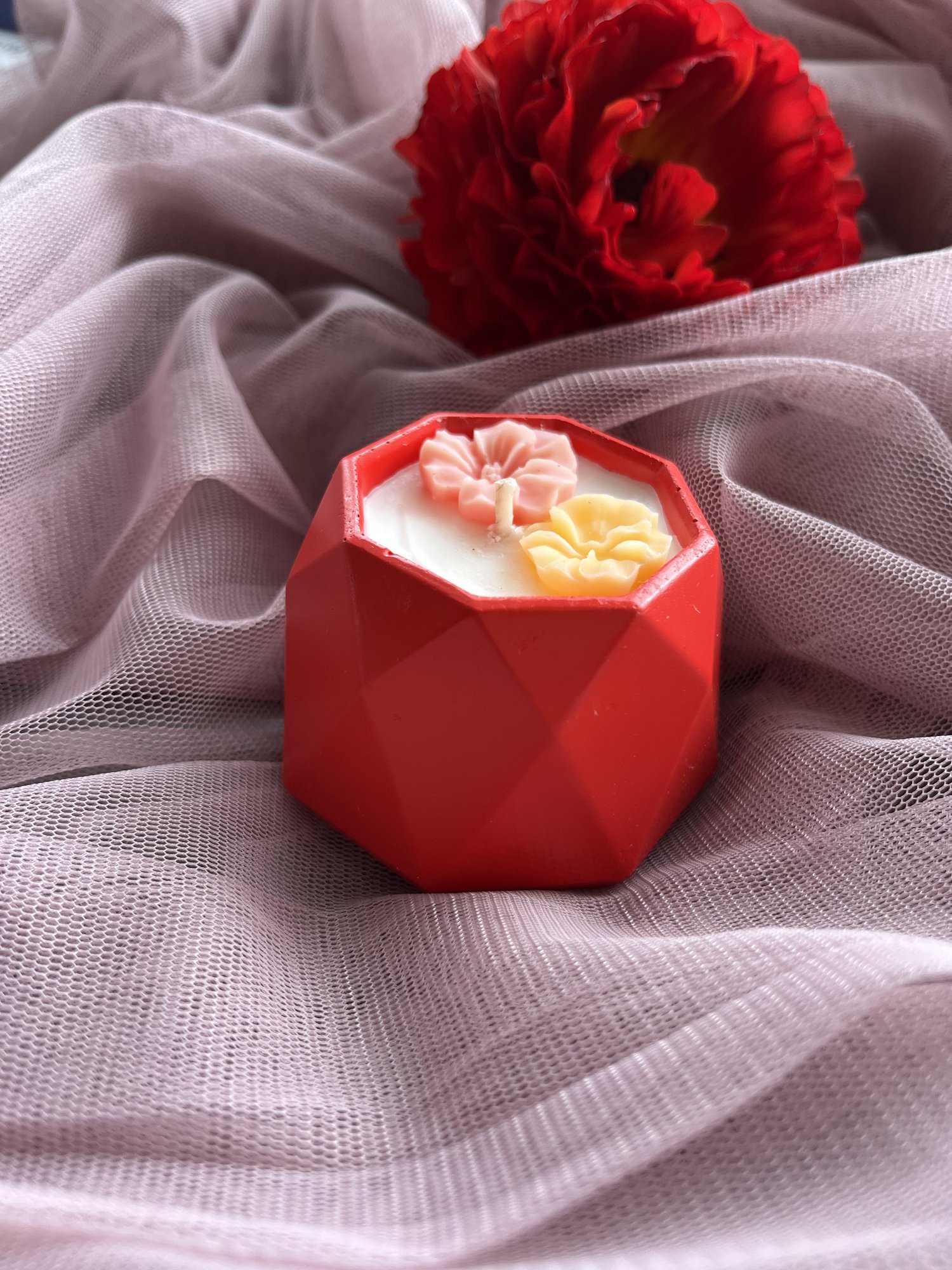 Lumânare florală „Golden Bloom Essence” - imagine 5