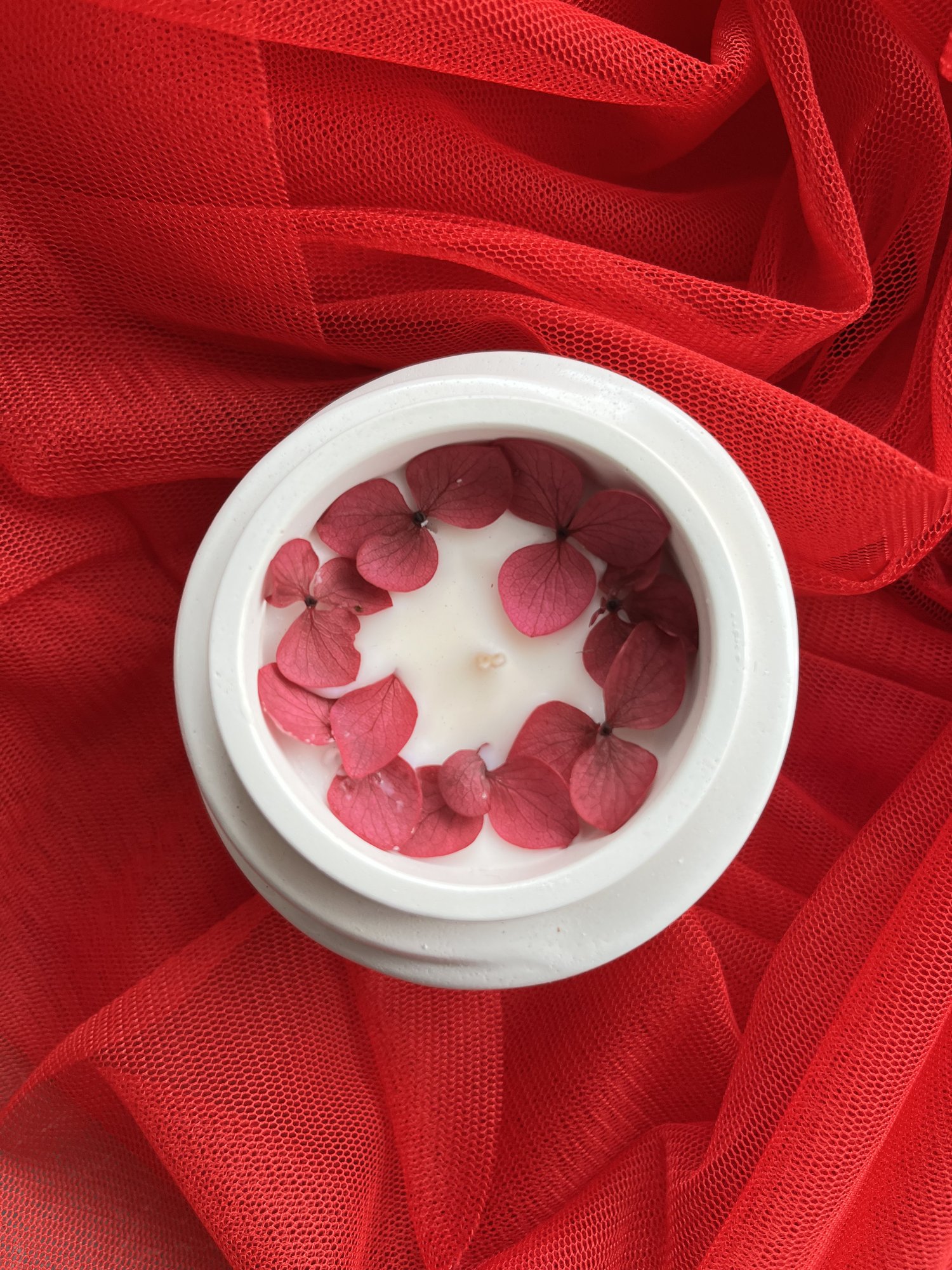 Lumânare florală „Blush Petal Ritual” - imagine 2