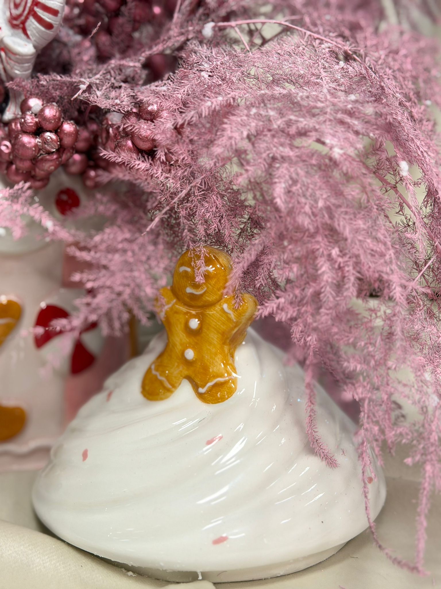 Candy Noel Couture – Aranjament Festiv în Vas Ceramic - Imagine 4