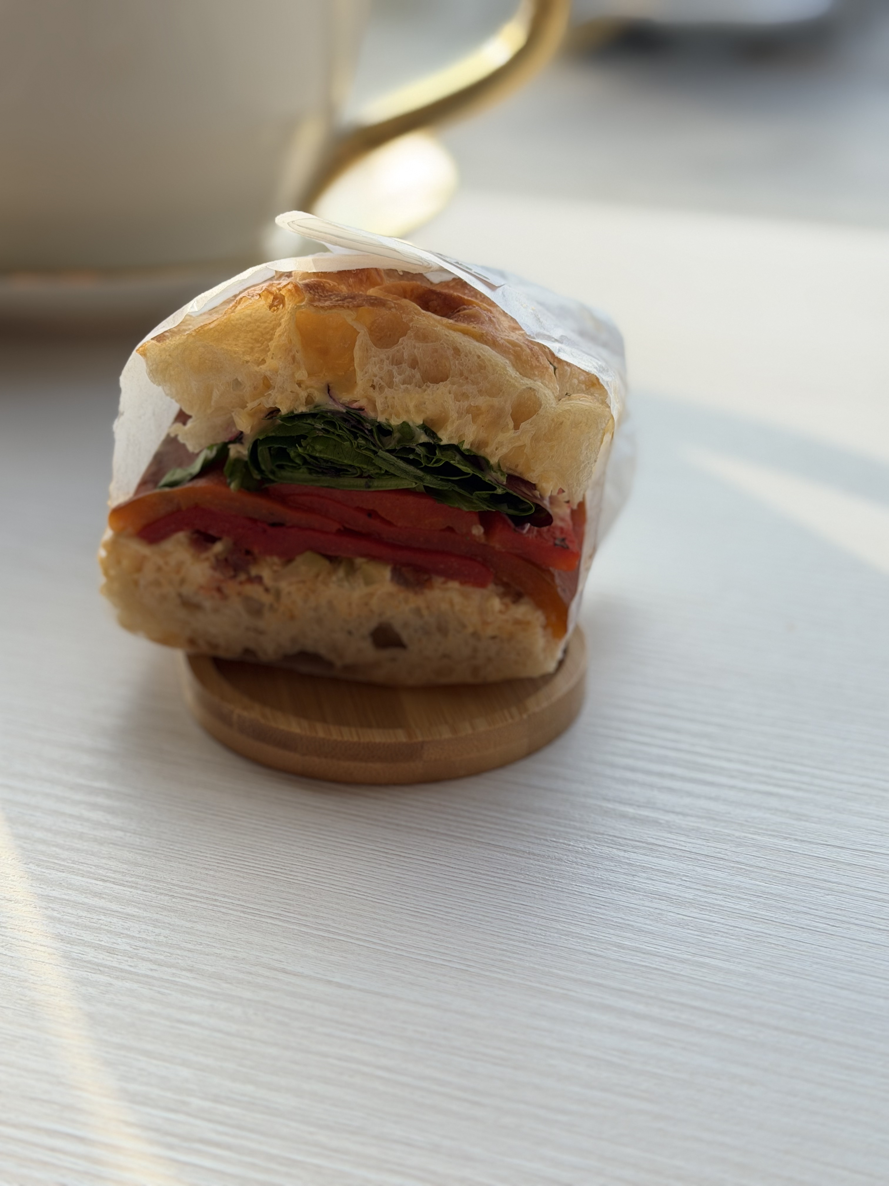 Focaccia Green Harmony – Humus & Veggie Symphony