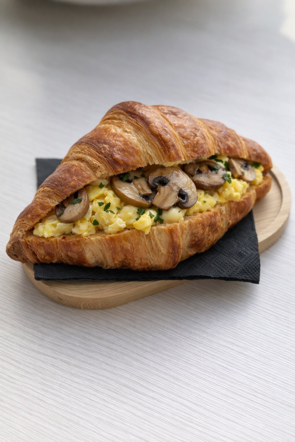 Croissant cu Omleta si ciuperci